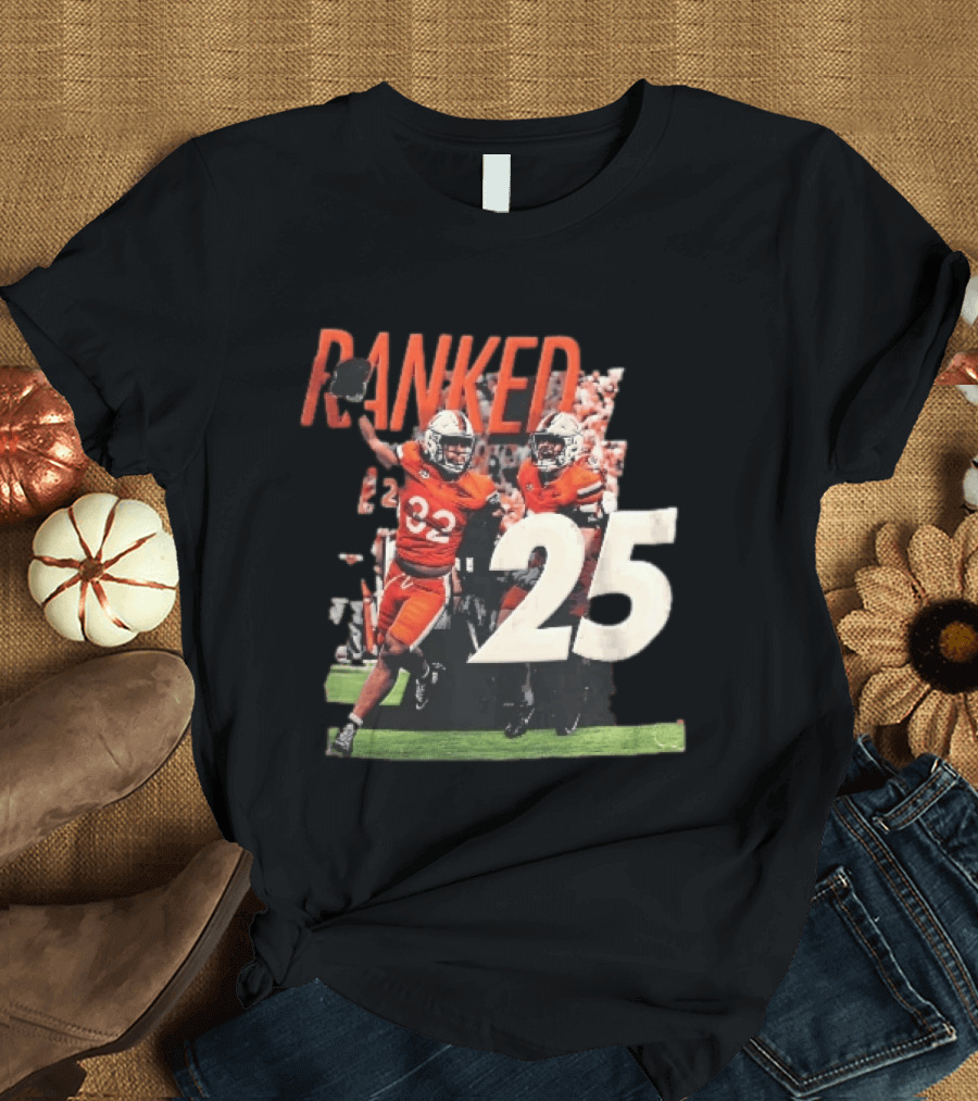 Virginia Cavaliers NCAA College Football Ranked 25 Team Players Celebration T-Shirt