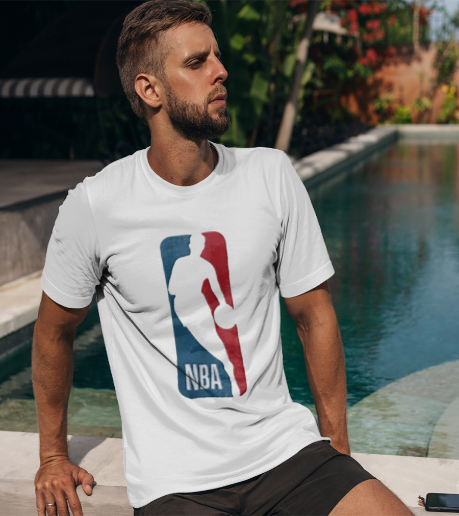 NBA National Basketball Association Blue Red Abstract T-Shirt