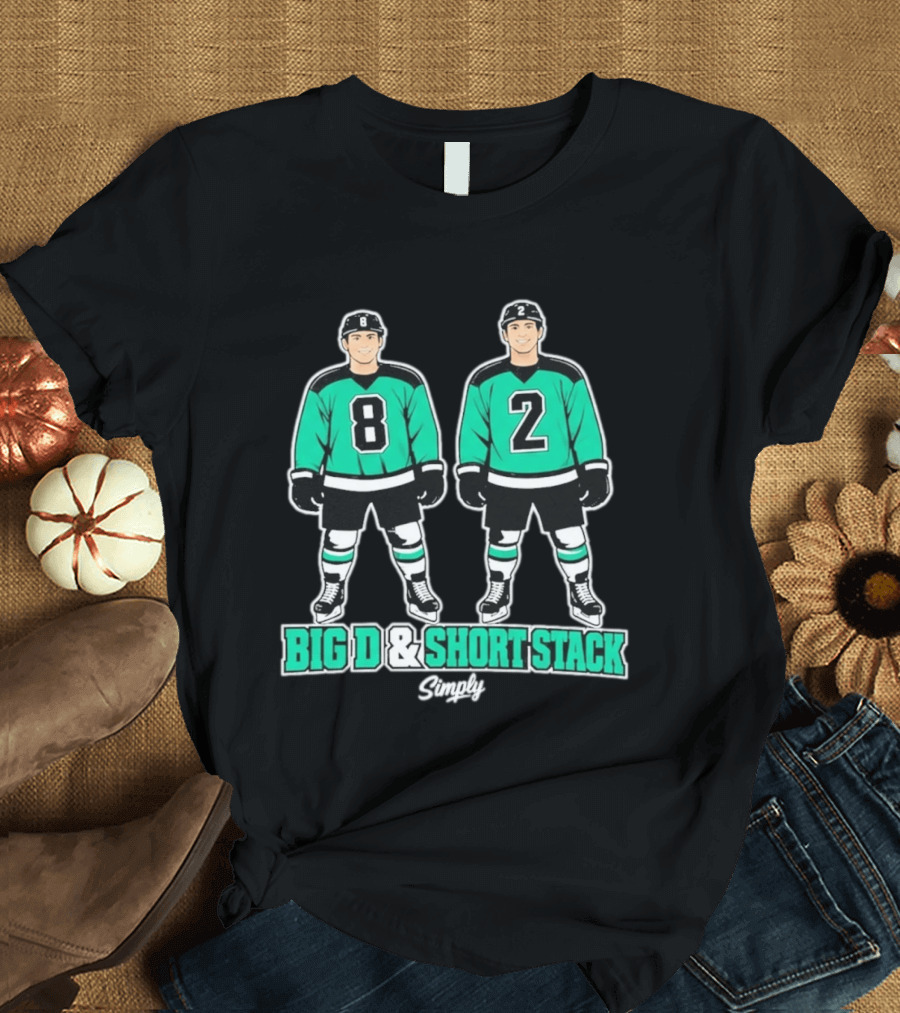 Bryan Woo Big D And Short Stack Hockey Players Number 8 And 2 Simply T-Shirt