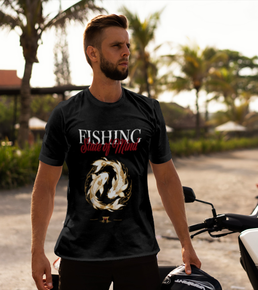 Fishing State Of Mind Koi Fish Yin Yang T-Shirt