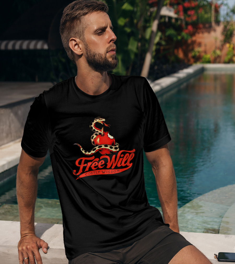 Free Will Costly Wisdom Snake Apple T-Shirt