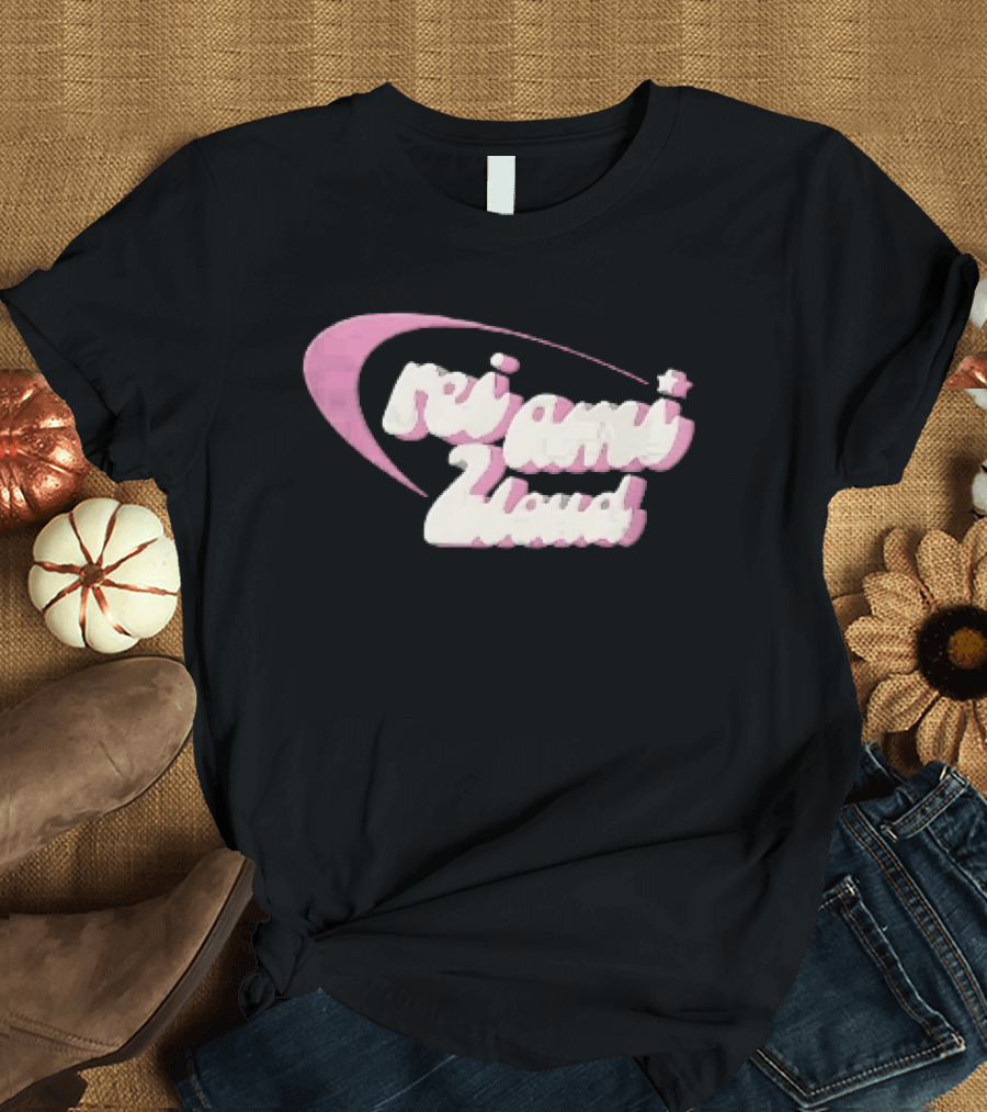 Rei Ami To Loud Pink Orbit Ring Star 3D Logo Playful T-Shirt