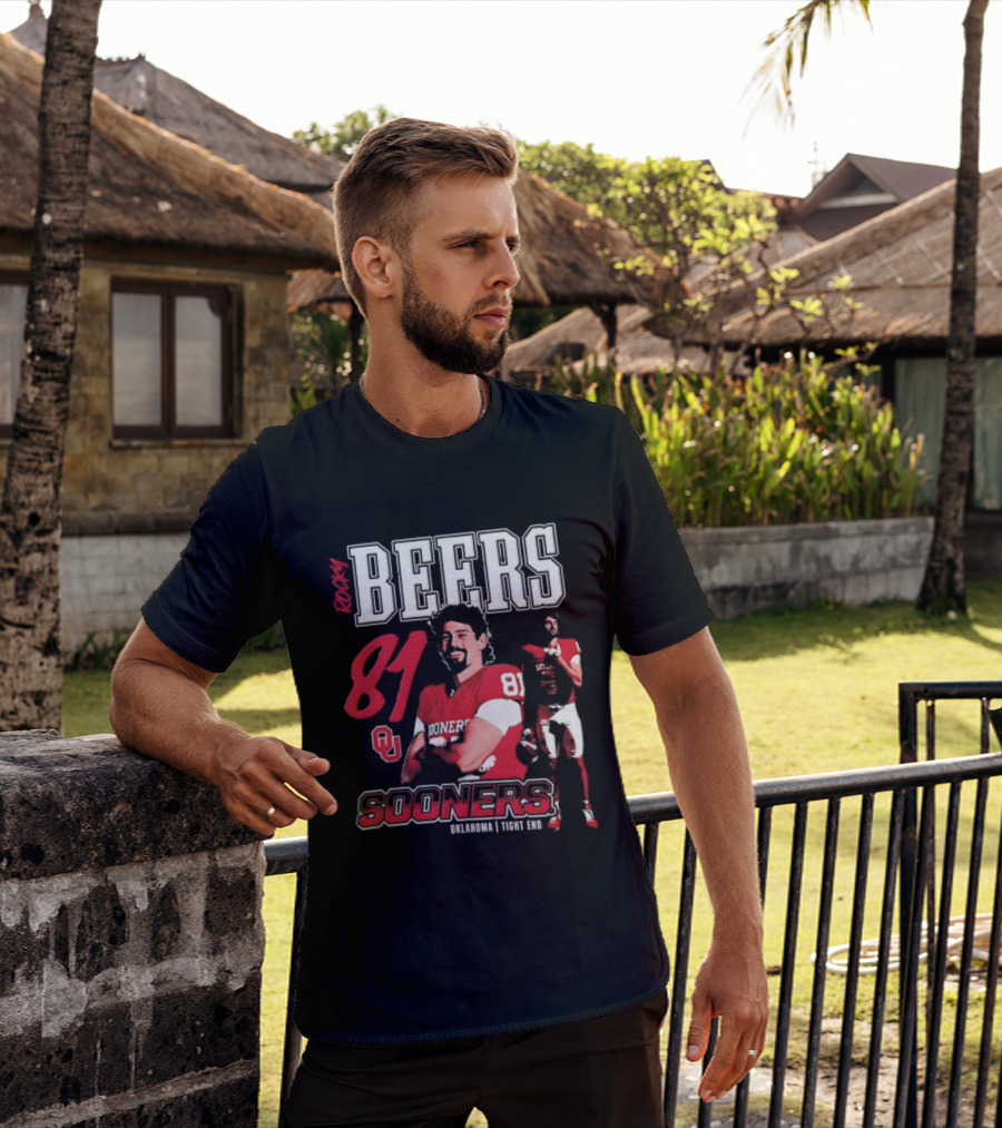 Rocky Beers 81 Oklahoma Sooners Tight End Football Team T-Shirt