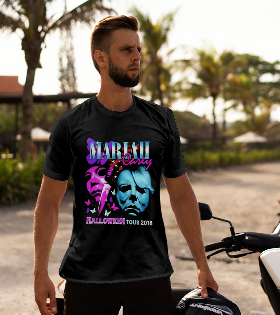 Mariah Carey Halloween Tour 2018 Pop Music Butterfly Mask Knife T-Shirt