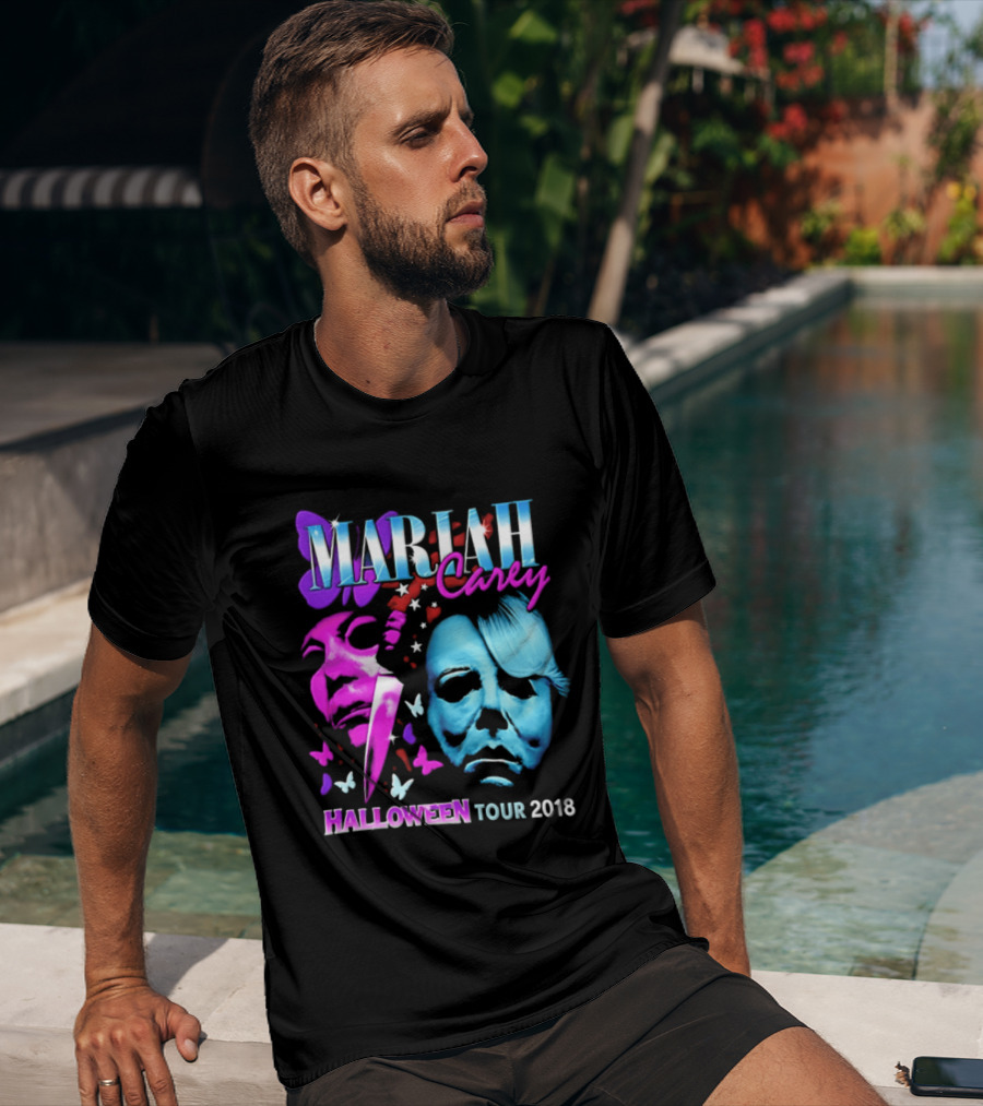 Mariah Carey Halloween Tour 2018 Pop Music Butterfly Mask Knife T-Shirt