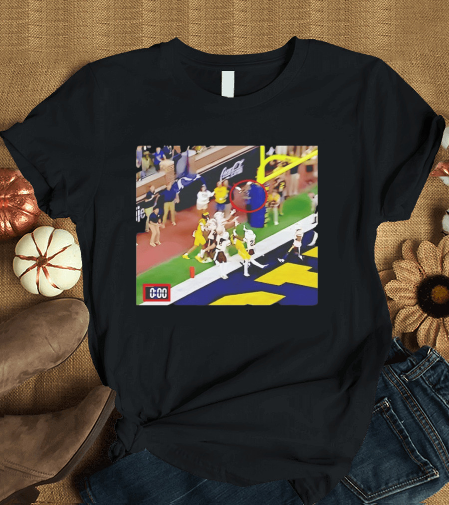 Michigan Vs WSU Match Ending Moment With 0 00 Seconds On T-Shirt