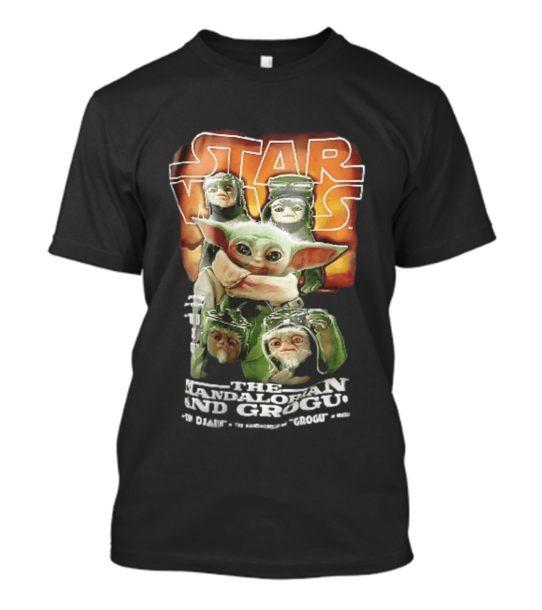 Star Wars The Mandalorian Grogu Din Djarin Anzellan Droidsmiths Collage This Is Way T-Shirt
