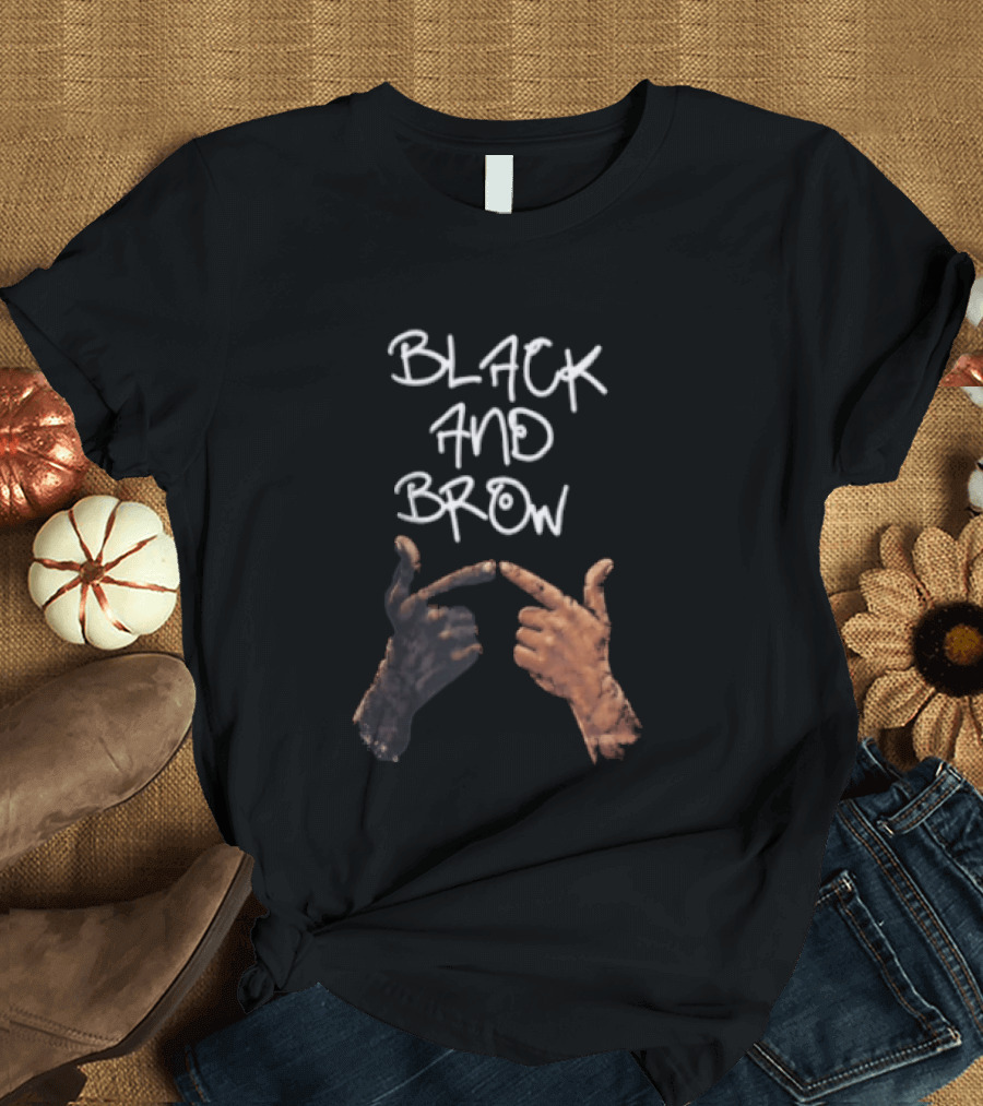 Black And Brown Hand Gesture T-Shirt
