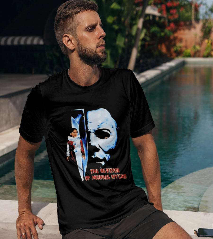 The Revenge Of Michael Myers Halloween Mask Knife Clown T-Shirt