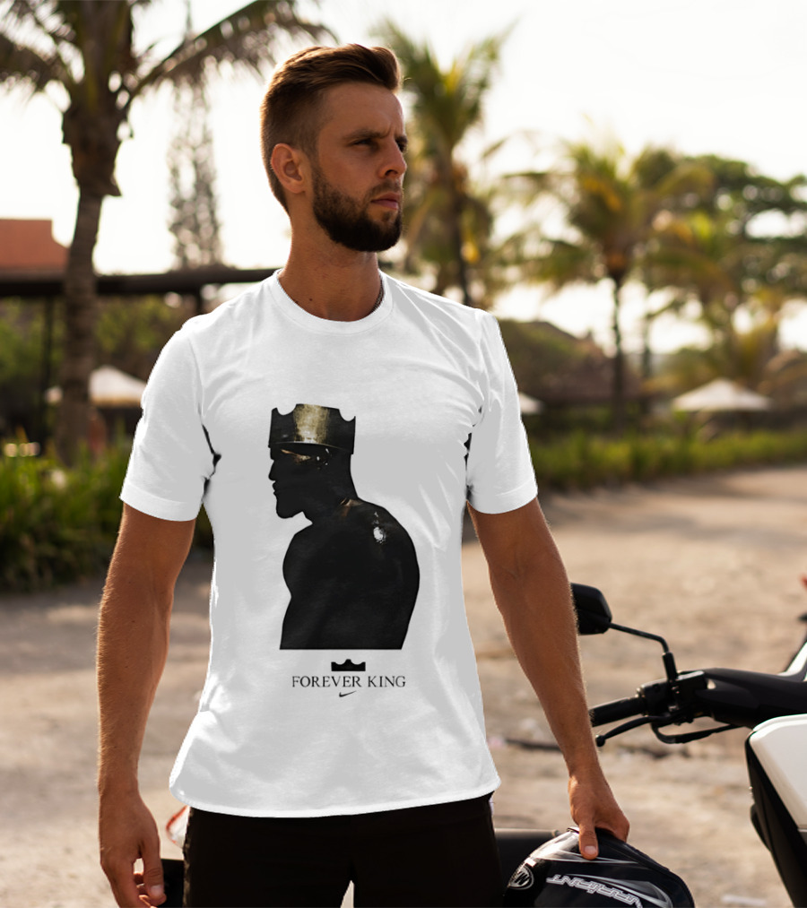 LeBron James Forever King Gold Crown Silhouette Nike T-Shirt