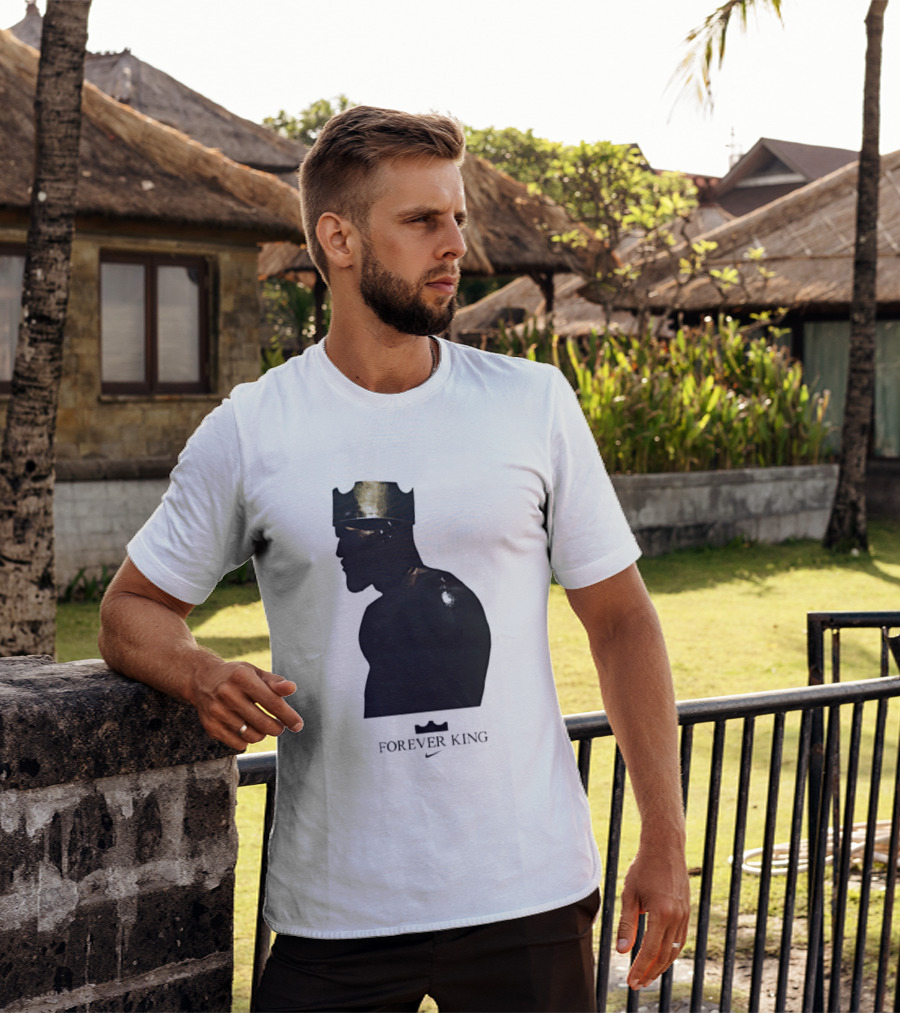 LeBron James Forever King Gold Crown Silhouette Nike T-Shirt