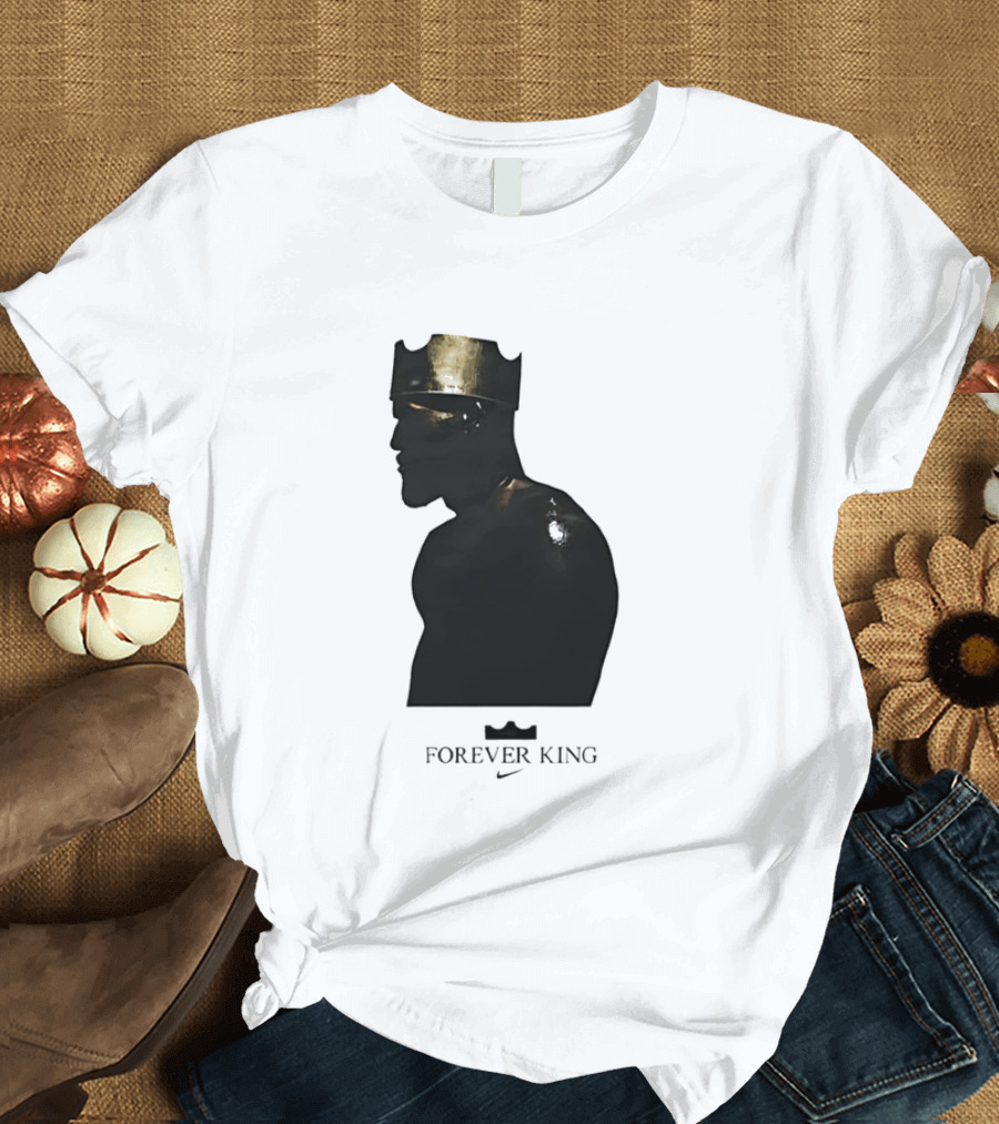 LeBron James Forever King Gold Crown Silhouette Nike T-Shirt