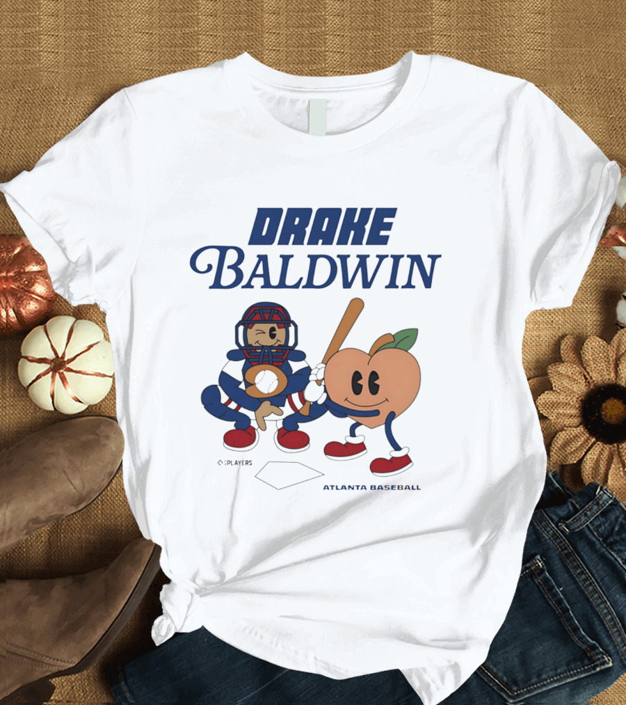 Drake Baldwin Animated Players Atlanta Baseball Peachtree T-Shirt