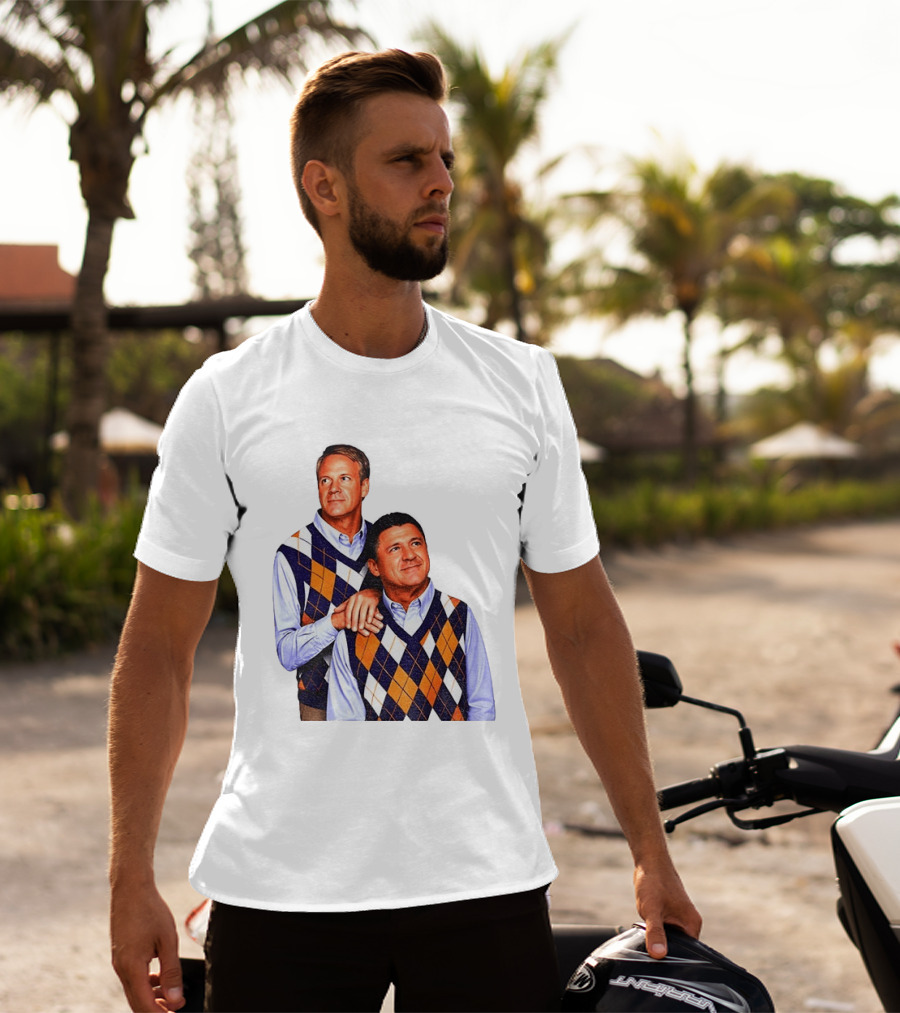 LSU Coaches Step Brothers Argyle Sweater Lane Kiffin T-Shirt