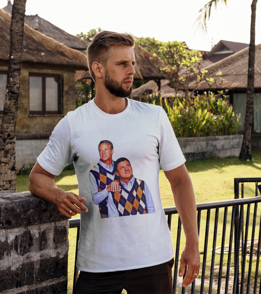 LSU Coaches Step Brothers Argyle Sweater Lane Kiffin T-Shirt