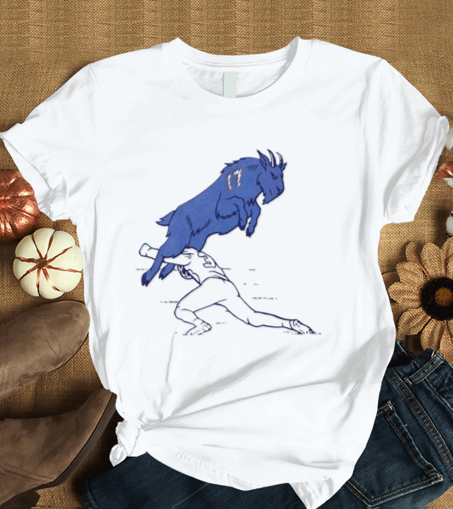 Buffalo Bills Josh Allen Goat 17 Jumping Over Defender Football Play T-Shirt