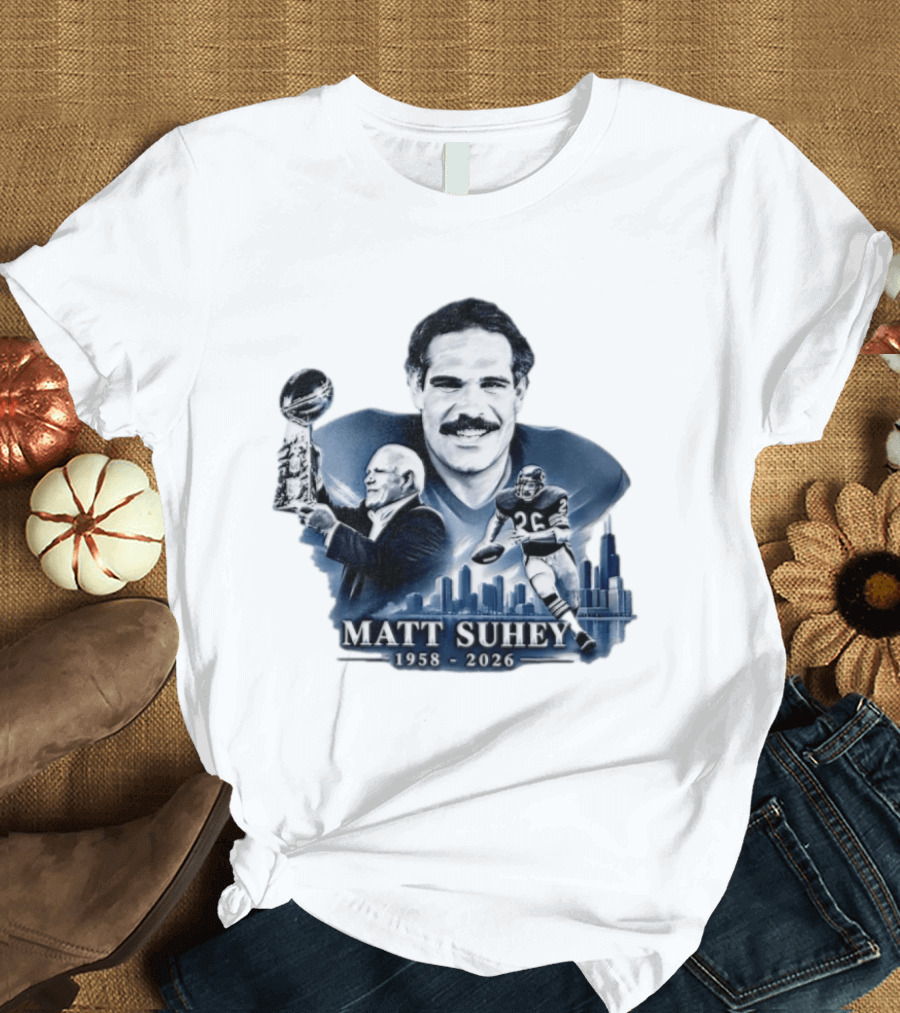 RIP Matt Suhey 1958 2026 Rest In Power With Trophy And Football Player T-Shirt
