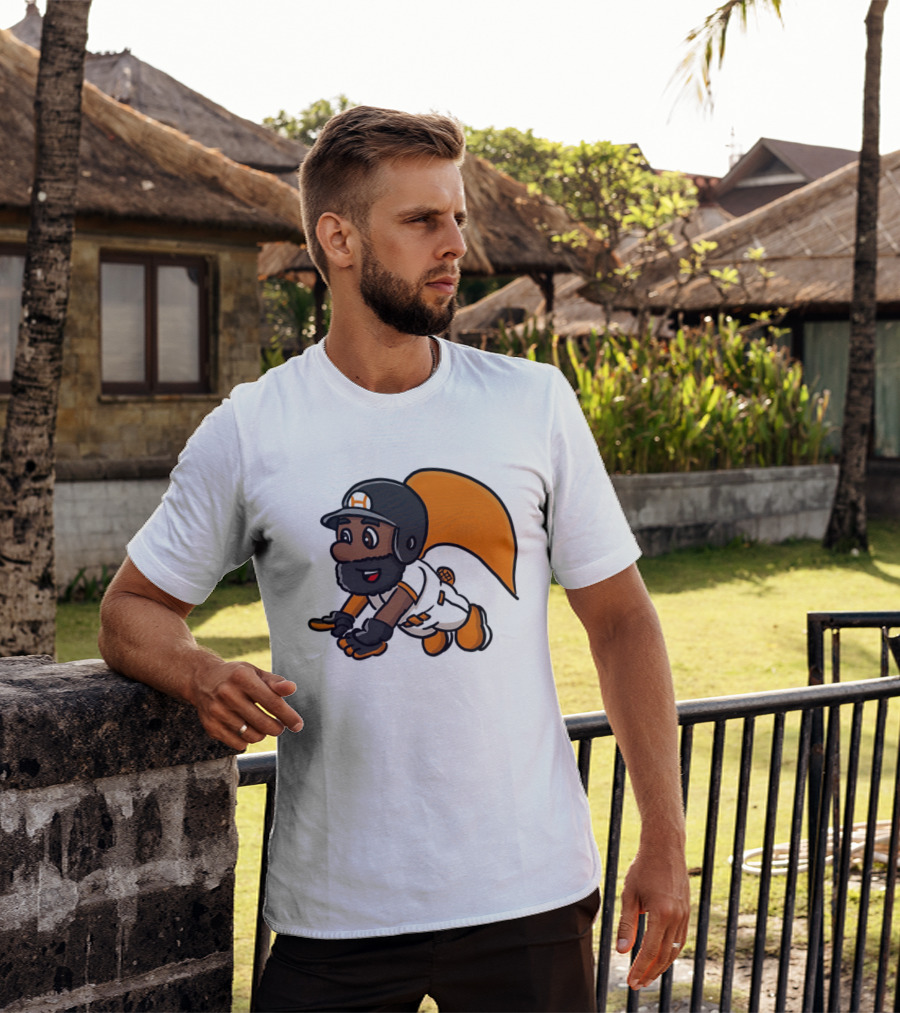 Super Baseball Bros Diving Catch Gamer Parody Superhero Player T-Shirt