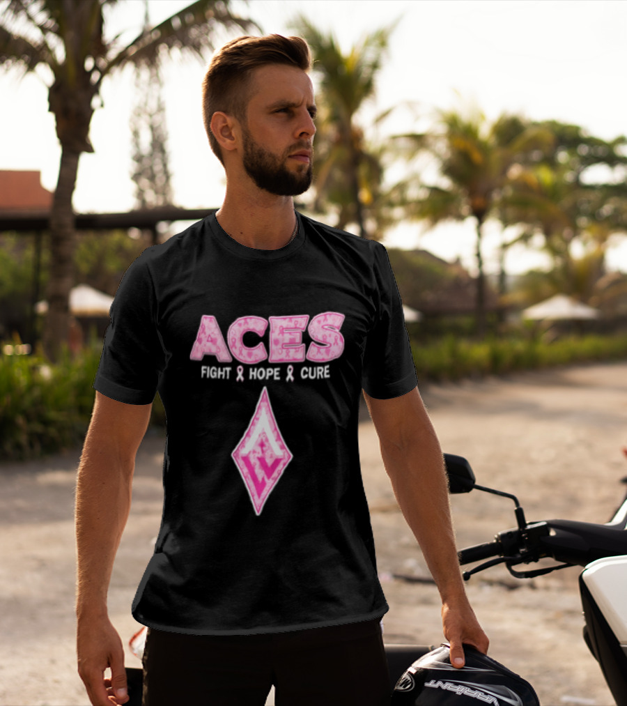 Aces Fight Hope Cure Pink Ribbon Las Vegas Aces T-Shirt