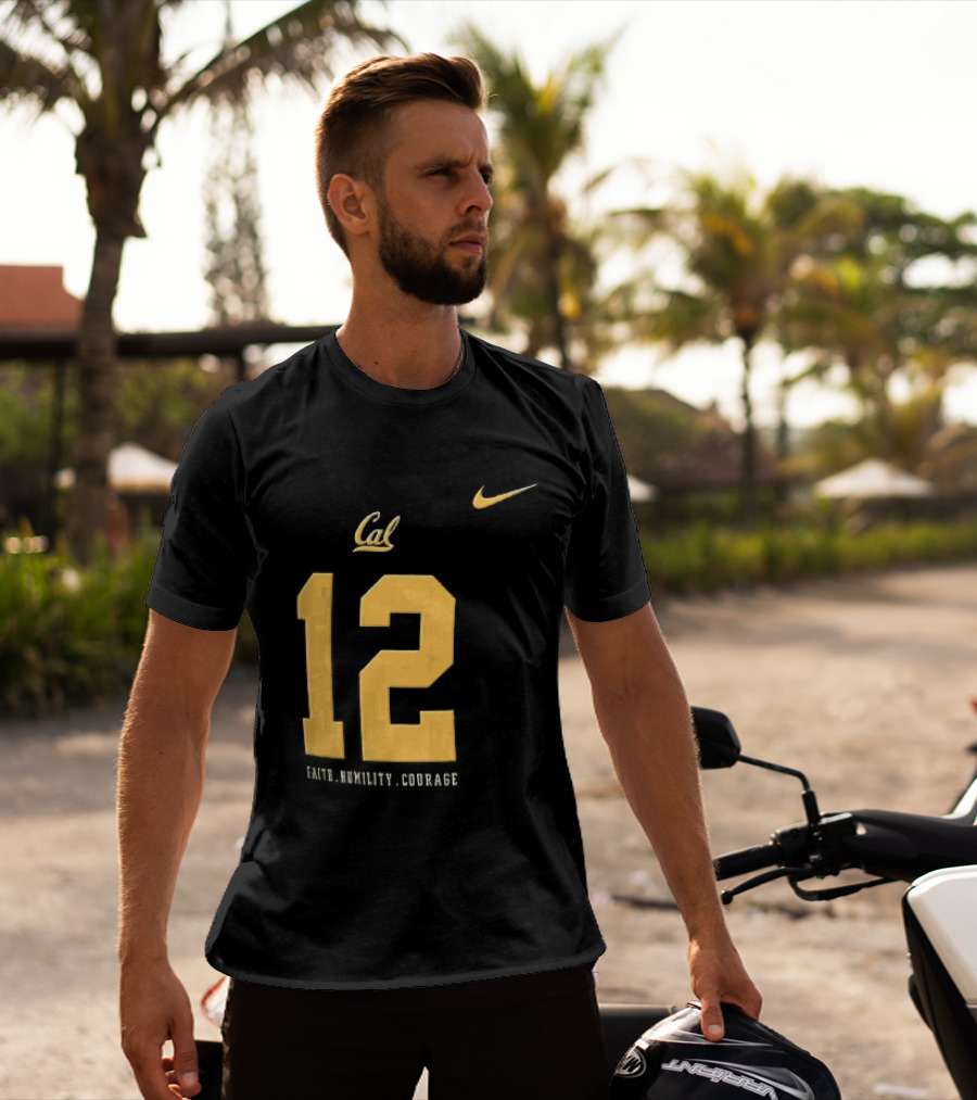 California Golden Bears Number 12 Nike Faith Humility Courage T-Shirt