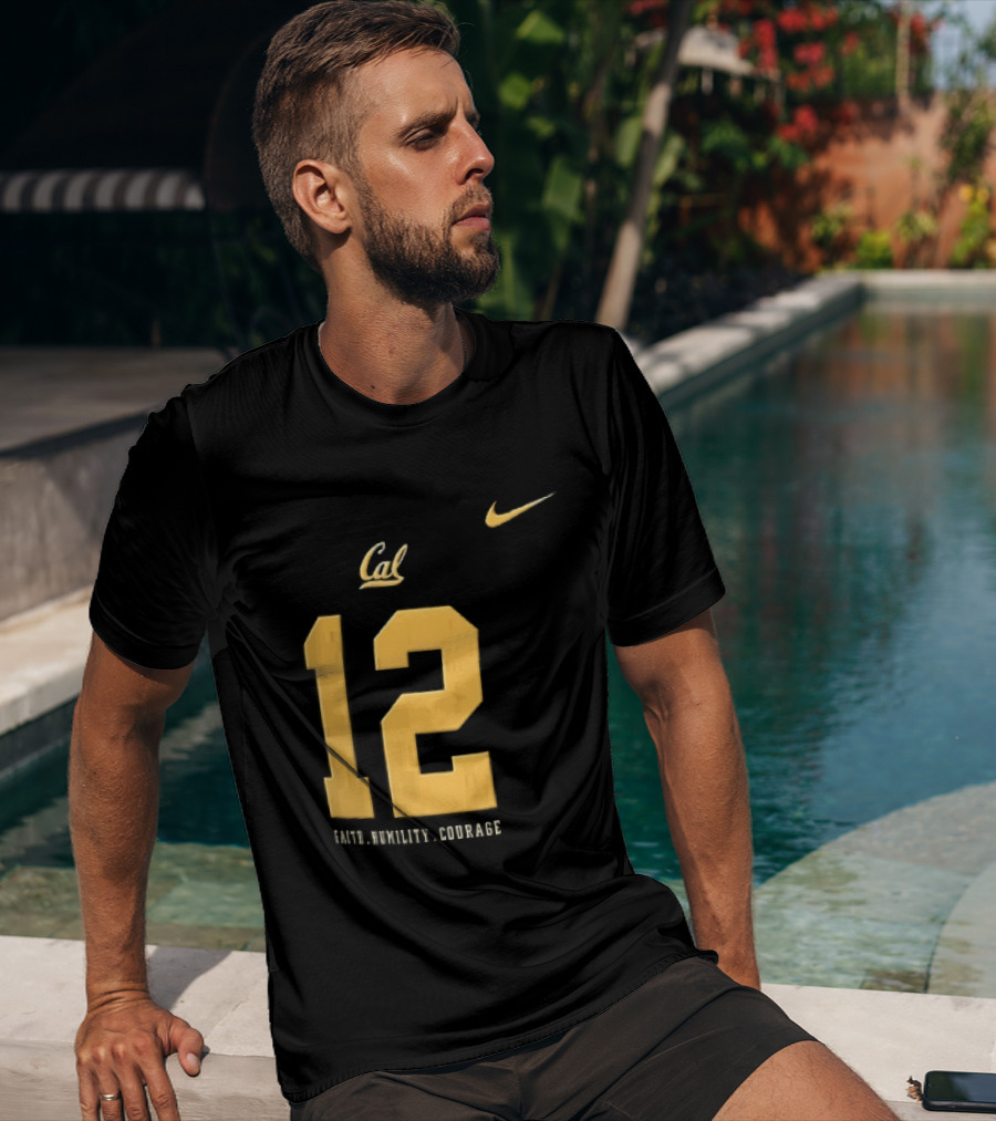 California Golden Bears Number 12 Nike Faith Humility Courage T-Shirt