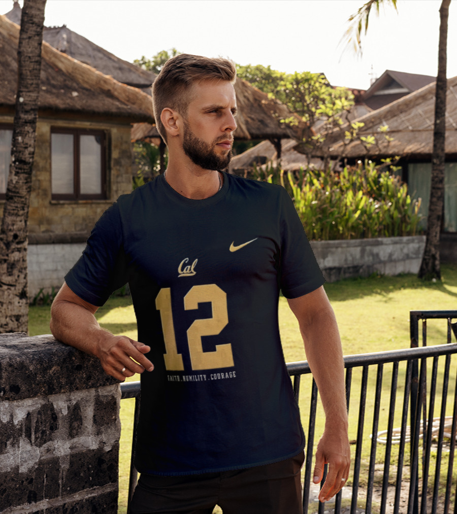 California Golden Bears Number 12 Nike Faith Humility Courage T-Shirt