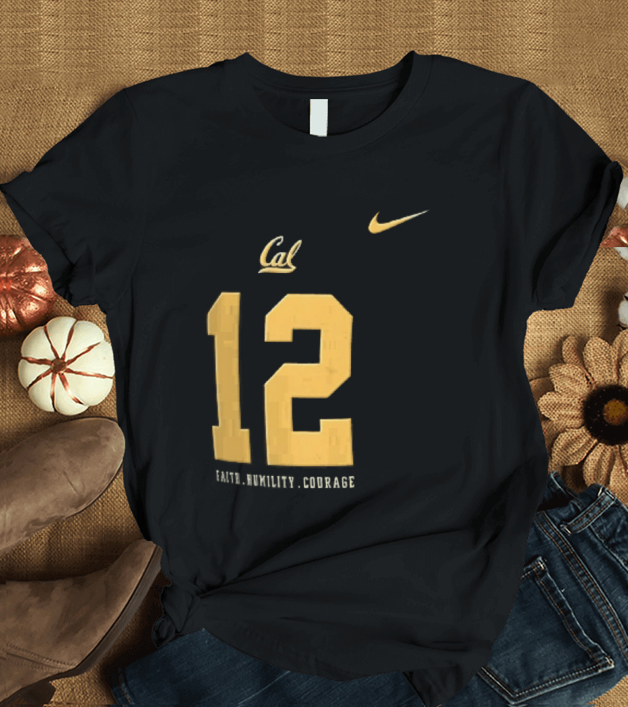 California Golden Bears Number 12 Nike Faith Humility Courage T-Shirt