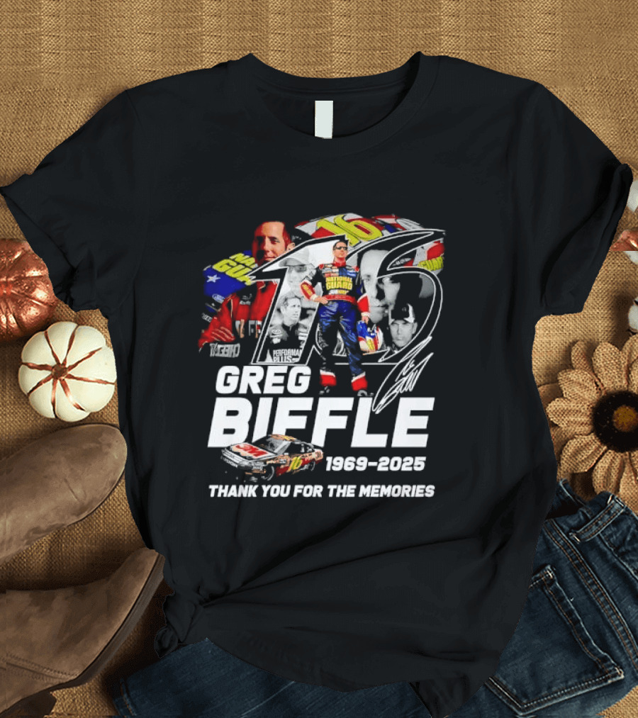 Greg Biffle 1969 2025 NASCAR Racing Career Thank You For The Memories T-Shirt