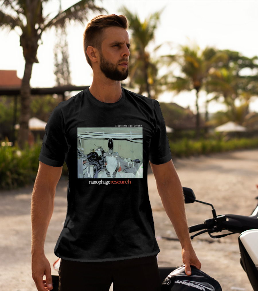 Electronic Soul Prison Nanophage Research Robot Skeleton Laboratory T-Shirt