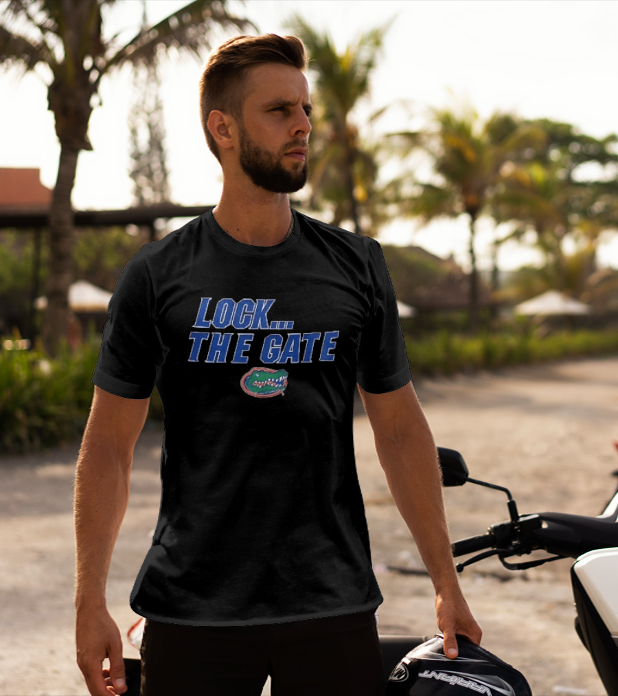Florida Gators NCAA Lock The Gate Alligator Head T-Shirt