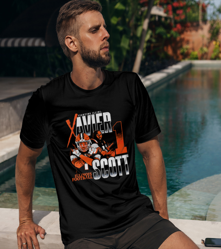 Illinois Fighting Illini Football Xavier Scott 1 T-Shirt