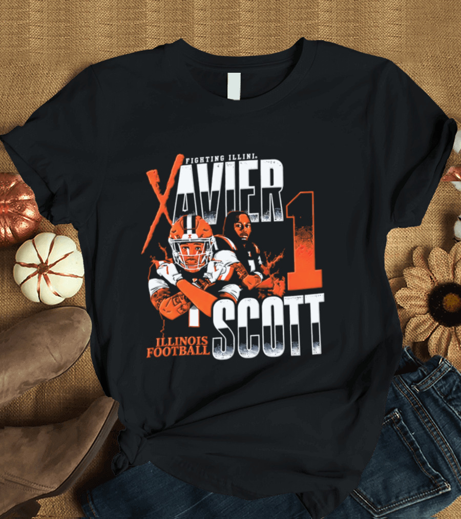 Illinois Fighting Illini Football Xavier Scott 1 T-Shirt