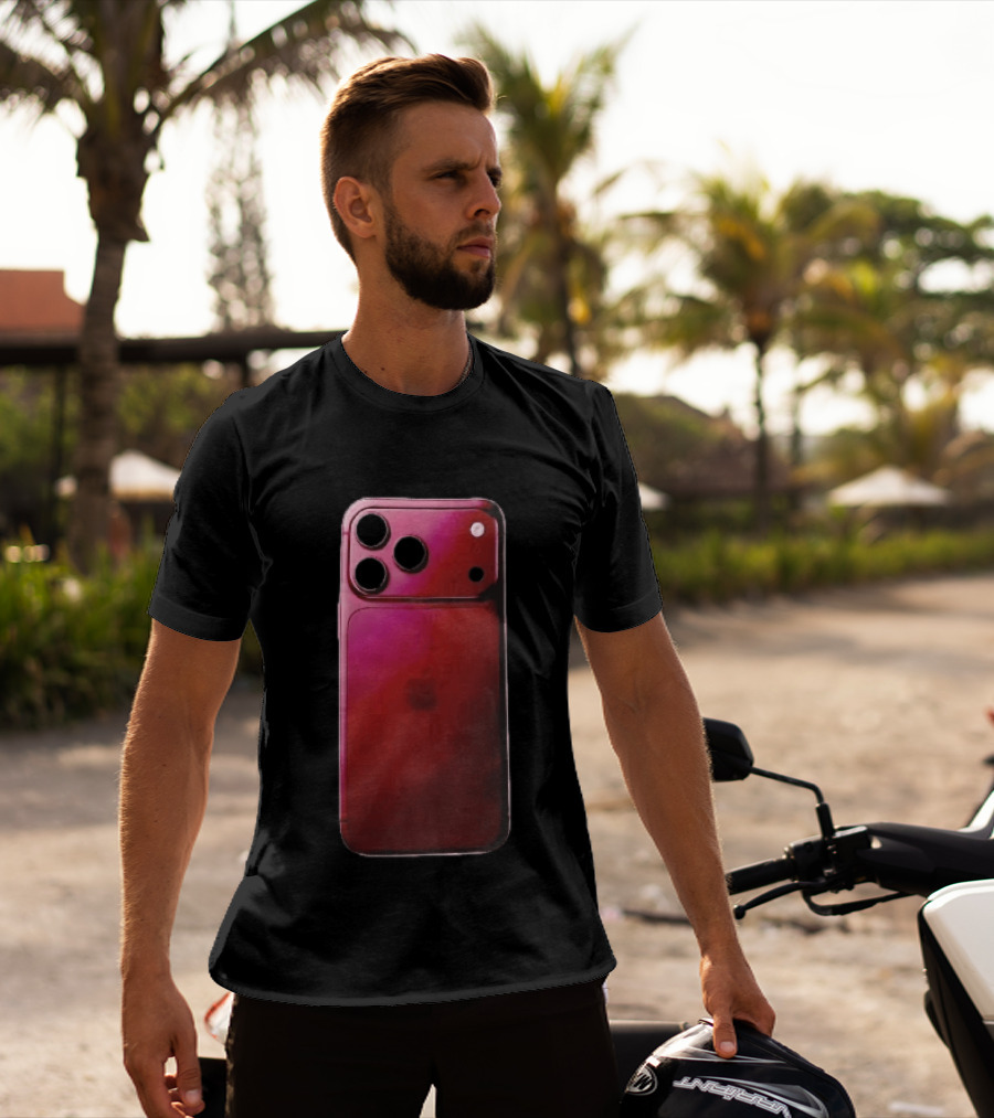 Apple Deep Burgundy Concept Smartphone Rear Camera Island Glass Back T-Shirt
