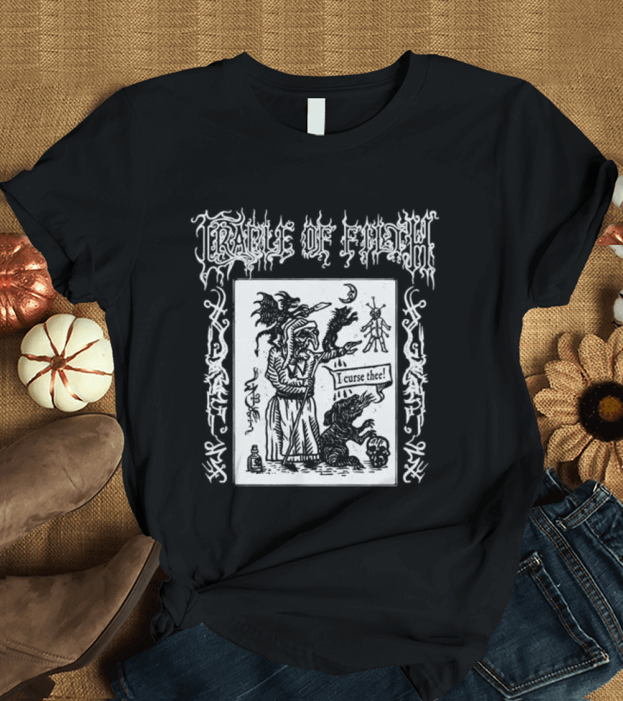 Cradle Of Filth Gothic Halloween I Curse Thee Black T-Shirt