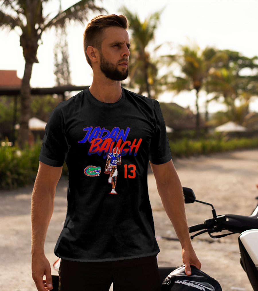 Florida Gators Jadan Baugh 13 Player Pose With Team T-Shirt