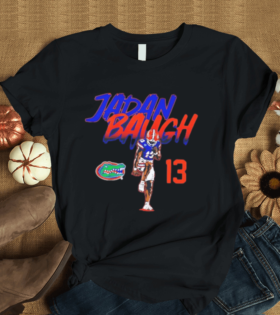 Florida Gators Jadan Baugh 13 Player Pose With Team T-Shirt
