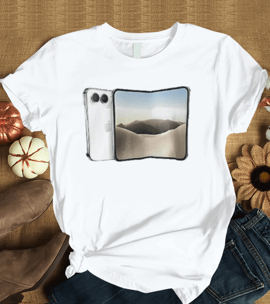 Apple Foldable Smartphone Concept Desert Landscape Screen T-Shirt