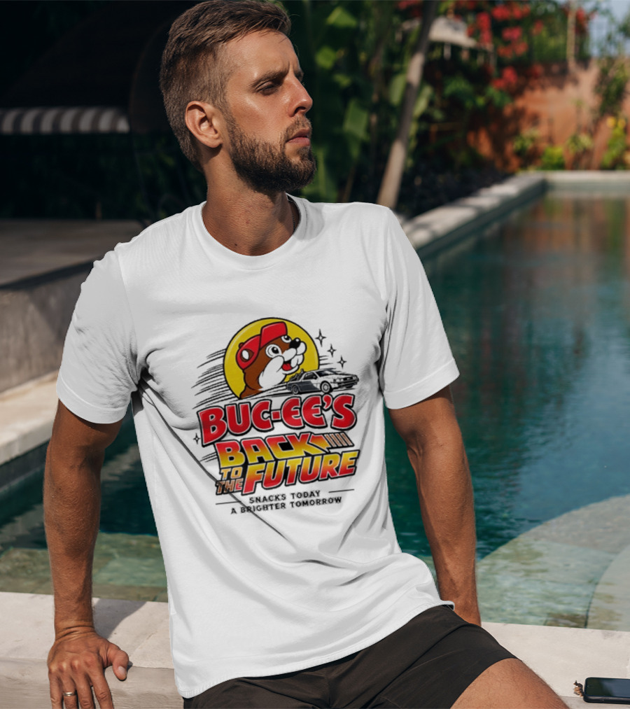 Buc Ee's Back To The Future DeLorean Snacks Today Brighter Tomorrow T-Shirt