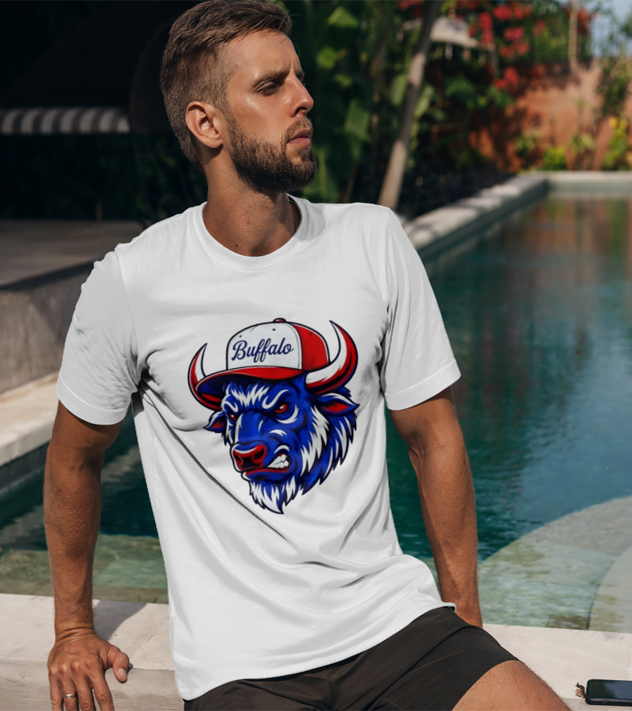 Buffalo Bison Bull Hat Sports T-Shirt