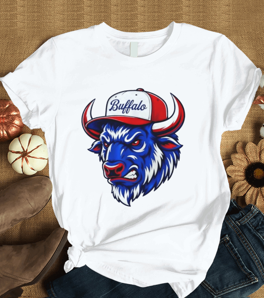 Buffalo Bison Bull Hat Sports T-Shirt