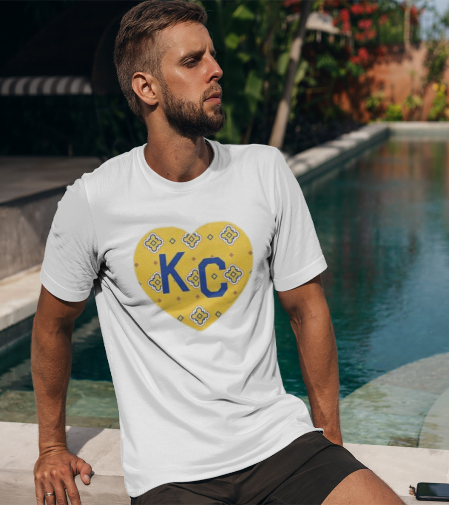Charlie Hustle KC Heart Plaza Fair Mosaic White T-Shirt