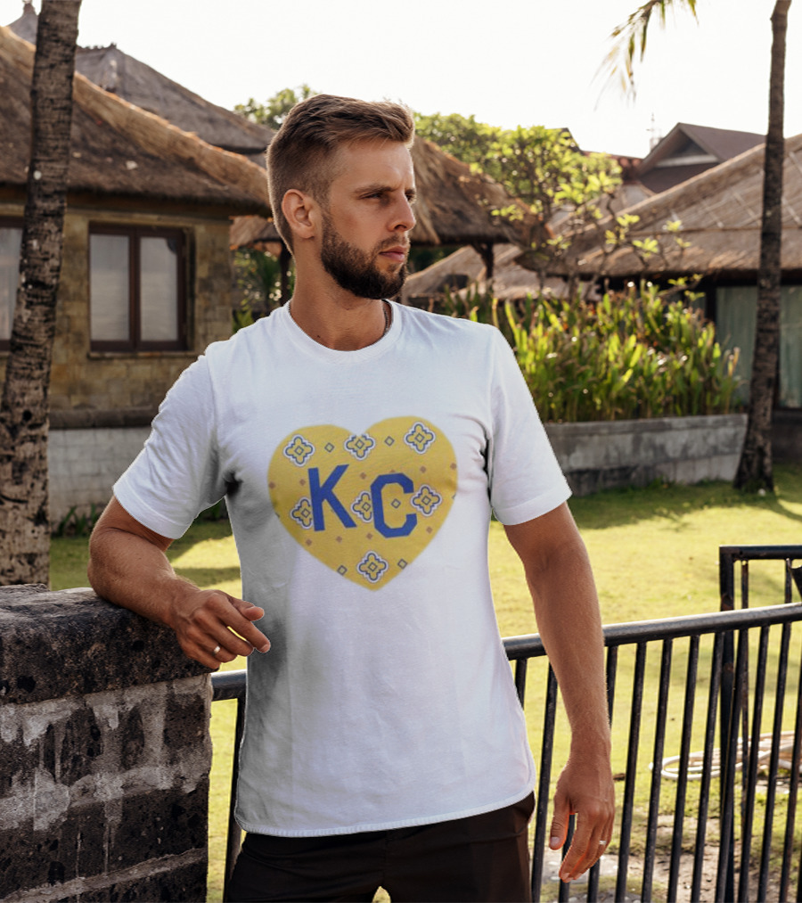 Charlie Hustle KC Heart Plaza Fair Mosaic White T-Shirt