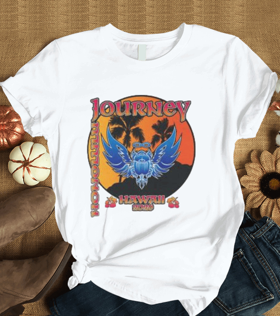 Journey Hawaii 2020 Event Vintage Style Palm Tree And Scarab T-Shirt