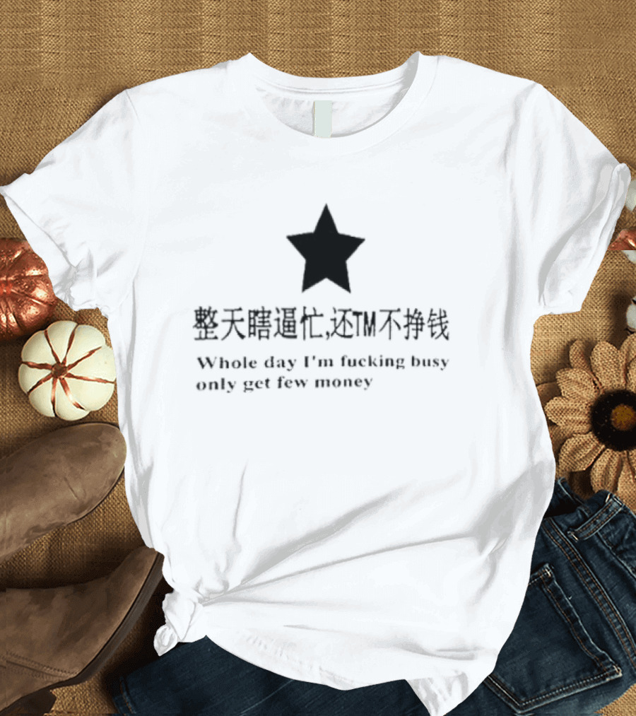 Whole Day I'm Fucking Busy Only Get Few Money Star T-Shirt
