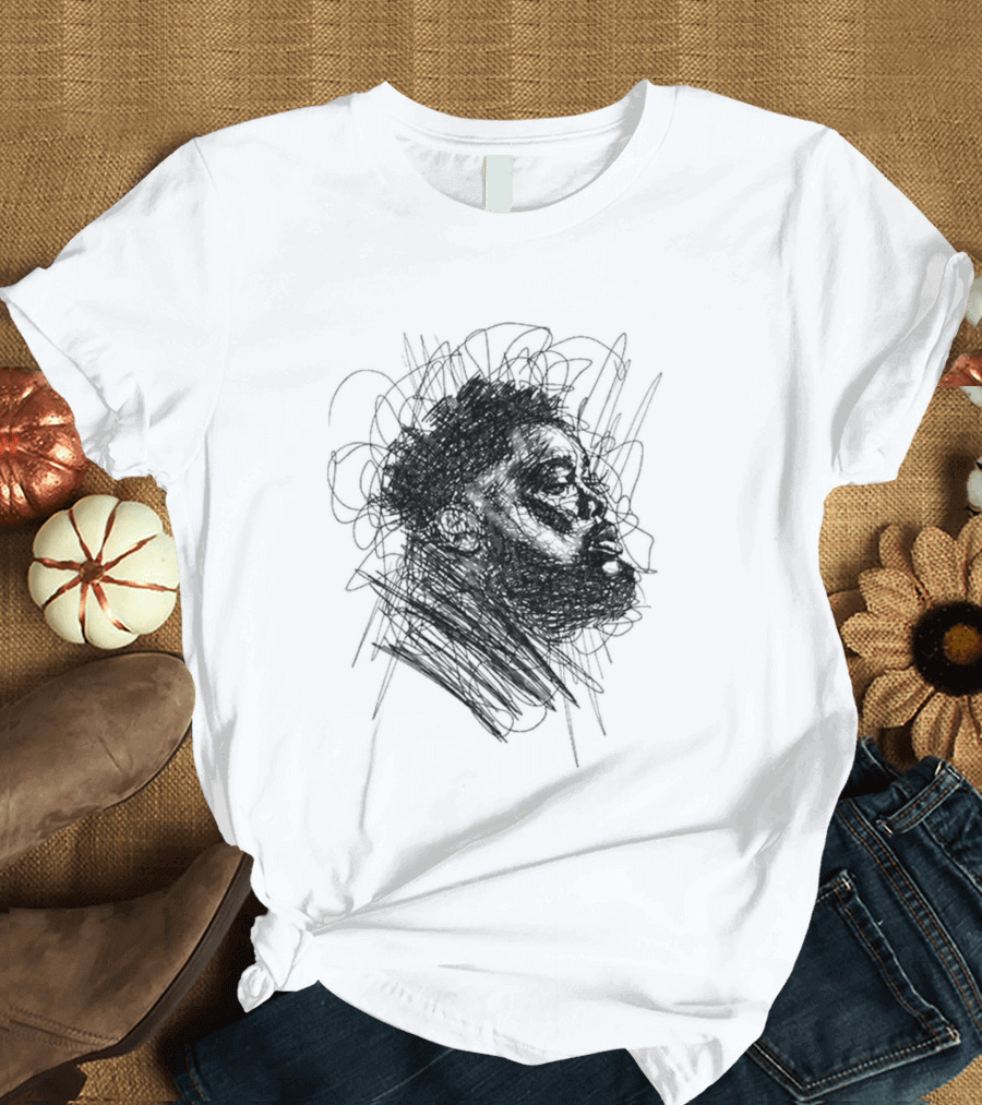 Rod Wave Dont Look Down Tour 2026 Hand Drawn Sketch T-Shirt
