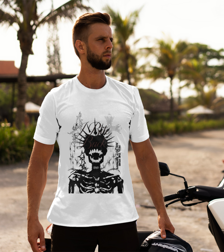 Swixxz Bite Back Jumbo Skeleton Cross T-Shirt