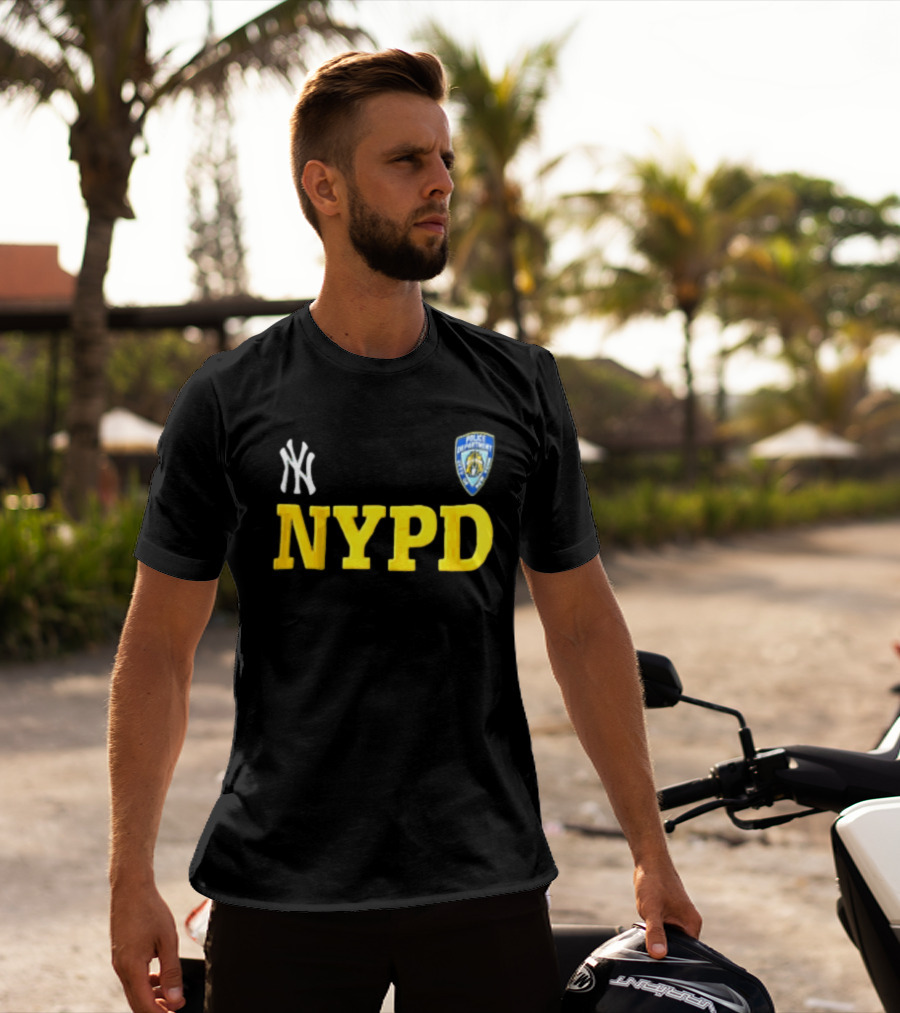 2026 New York Yankees NYPD Collaboration NY Logo And Police T-Shirt