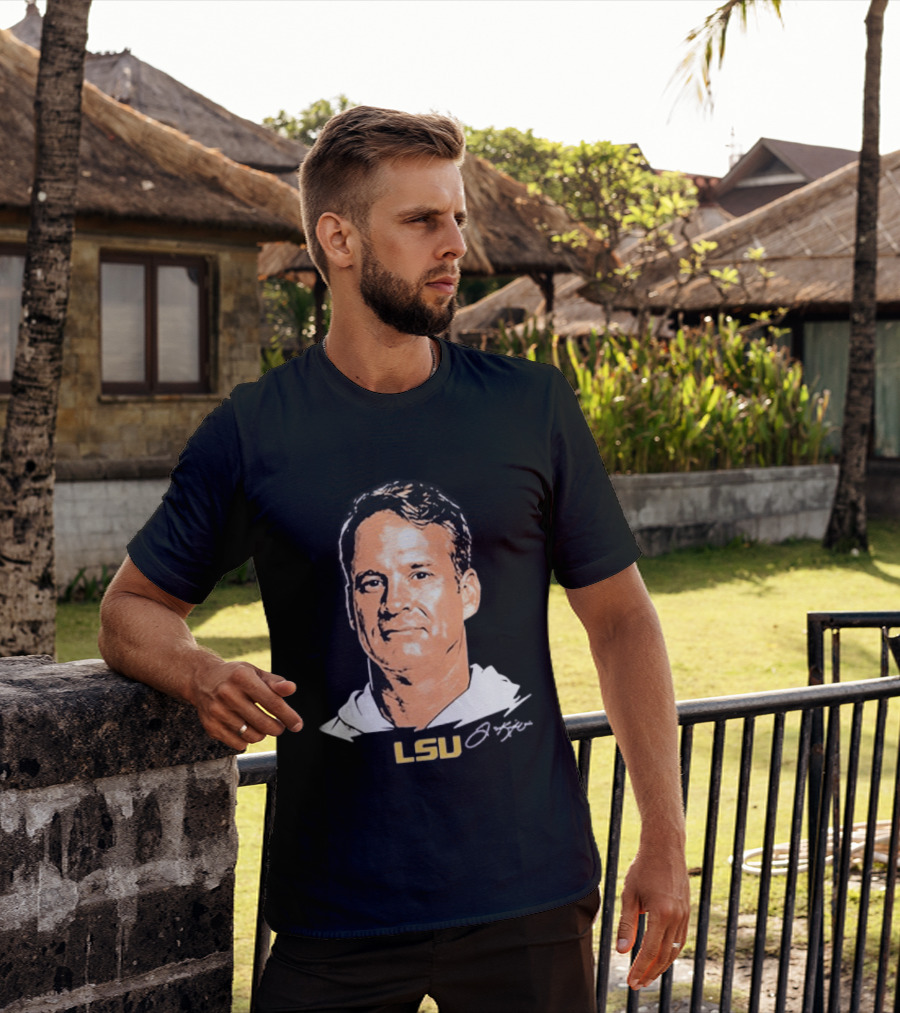 Lane Kiffin LSU Tigers Signature Big Head T-Shirt