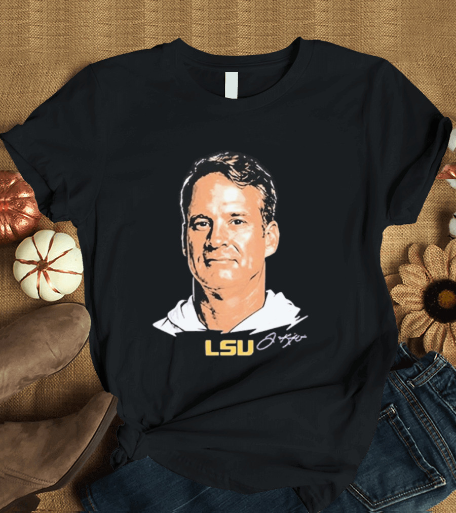 Lane Kiffin LSU Tigers Signature Big Head T-Shirt