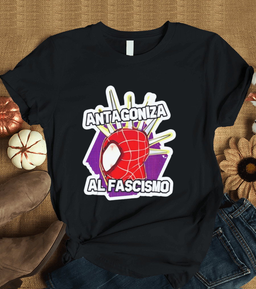 Antagoniza Al Fascismo Spider Man Anti Fascist T-Shirt